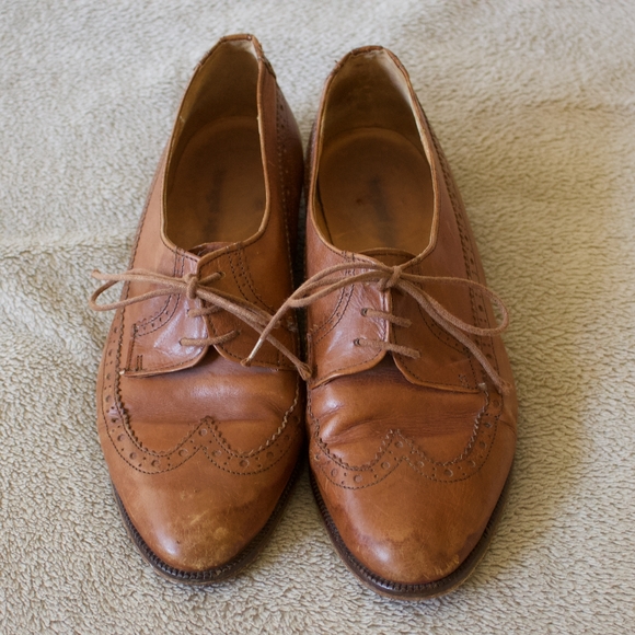 Vintage Shoes - Vintage | Leather Oxfords Saddle Shoes